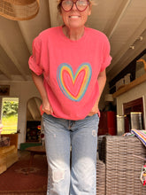 Load image into Gallery viewer, RESTOCKED! PRE-ORDER Heart Pink sweatshirt and t-shirt