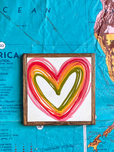 Load image into Gallery viewer, 9x9 Hand-Painted Heart Sign