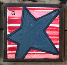 Load image into Gallery viewer, 6x6 NEW! Patriotic Star Hand-Painted Signs