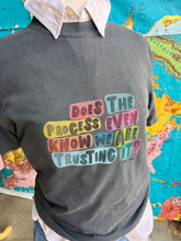 Load image into Gallery viewer, NEW! “Does The Process Even Know We Are Trusting It?” sweatshirt and t-shirt