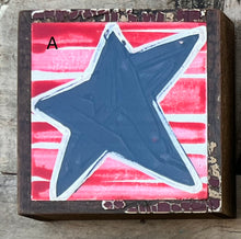 Load image into Gallery viewer, 6x6 NEW! Patriotic Star Hand-Painted Signs