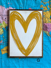 Load image into Gallery viewer, 11x15 NEW! Hand-Painted-Fall Colors-Heart Sign