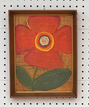 Load image into Gallery viewer, 10x13 NEW! Hand-Painted Flower in a reclaimed wooden frame