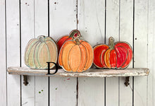 Load image into Gallery viewer, 8x10 stand or hang solid pumpkin wood cutout blocks