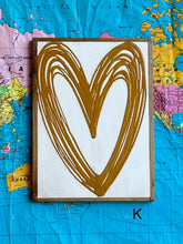 Load image into Gallery viewer, 11x15 NEW! Hand-Painted-Fall Colors-Heart Sign