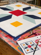 Load image into Gallery viewer, IN-PERSON 37x37 hand painted barn quilt class on Saturday, June 20th 9:30 am.