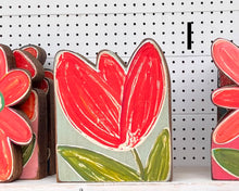 Load image into Gallery viewer, 10x12 stand alone scalloped - wood flower cutout blocks