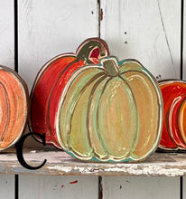 Load image into Gallery viewer, 8x10 stand or hang solid pumpkin wood cutout blocks