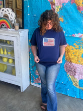 Load image into Gallery viewer, NEW! PRE-ORDER NAVY FLAG sweatshirt and t-shirt