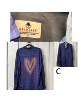 Load image into Gallery viewer, NEW- X-LARGE Fall Heart button up long sleeve
