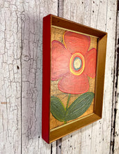 Load image into Gallery viewer, 10x13 FLOWER Hand-Painted Sign in a wooden frame