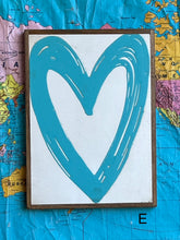 Load image into Gallery viewer, 11x15 NEW! Hand-Painted-Fall Colors-Heart Sign