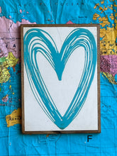 Load image into Gallery viewer, 11x15 NEW! Hand-Painted-Fall Colors-Heart Sign