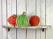 Load image into Gallery viewer, 8x10 stand or hang solid pumpkin wood cutout blocks