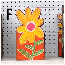 Load image into Gallery viewer, 6x10.5 stand alone scalloped - wood flower cutout blocks