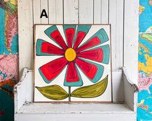 Load image into Gallery viewer, 37x37 NEW Flower Hand-Painted Sign
