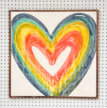 Load image into Gallery viewer, 25x25 Heart Hand-Painted Sign