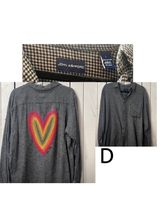 Load image into Gallery viewer, NEW- LARGE Fall Heart button up long sleeve