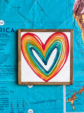 Load image into Gallery viewer, 9x9 Hand-Painted Heart Sign