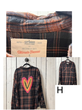 Load image into Gallery viewer, NEW- X-LARGE Fall Heart button up long sleeve