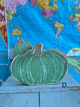 Load image into Gallery viewer, -RESTOCKED- Large stand alone- wood pumpkin cutouts