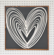 Load image into Gallery viewer, 25x25 Heart Hand-Painted Sign