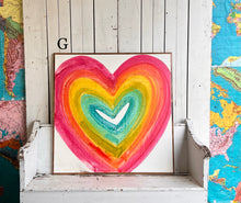 Load image into Gallery viewer, 37x37 Heart Hand-Painted Sign