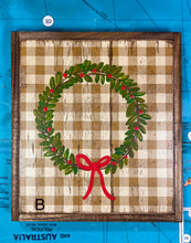 Load image into Gallery viewer, NEW 13x14 wreath Hand-Painted Sign