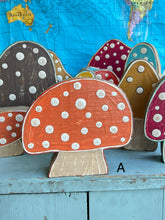 Load image into Gallery viewer, -NEW!- stand alone- wood mushroom cutouts