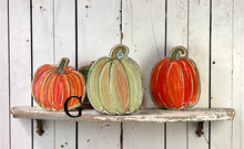 Load image into Gallery viewer, 8x10 stand or hang solid pumpkin wood cutout blocks