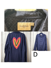 Load image into Gallery viewer, NEW- X-LARGE Fall Heart button up long sleeve