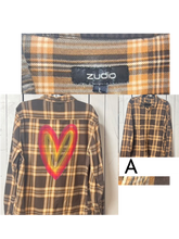 Load image into Gallery viewer, NEW- LARGE Fall Heart button up long sleeve