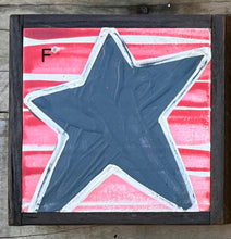 Load image into Gallery viewer, 6x6 NEW! Patriotic Star Hand-Painted Signs