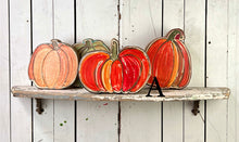 Load image into Gallery viewer, 8x10 stand or hang solid pumpkin wood cutout blocks