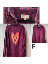 Load image into Gallery viewer, NEW- X-LARGE Fall Heart button up long sleeve