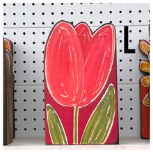 Load image into Gallery viewer, 6x10.5 stand alone scalloped - wood flower cutout blocks