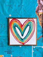 Load image into Gallery viewer, 13x13 Hand-Painted Heart Sign