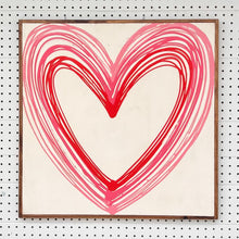 Load image into Gallery viewer, 25x25 Heart Hand-Painted Sign