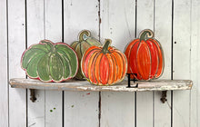 Load image into Gallery viewer, 8x10 stand or hang solid pumpkin wood cutout blocks
