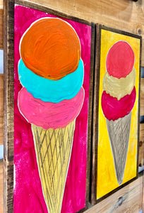 IN-PERSON ICE CREAM CONE Painting Class