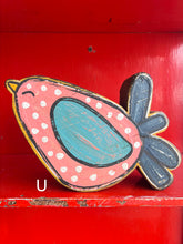 Load image into Gallery viewer, 7x7 NEW stand alone birdie cutout blocks LARGE