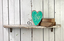 Load image into Gallery viewer, 7x7 stand or hang solid hearts wood cutout blocks
