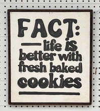 Load image into Gallery viewer, CLEARANCE 15x17 “fresh baked cookies” hand-painted sign