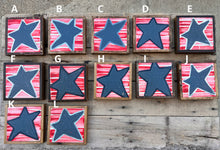 Load image into Gallery viewer, 6x6 NEW! Patriotic Star Hand-Painted Signs