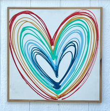 Load image into Gallery viewer, 25x25 Heart Hand-Painted Sign