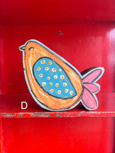 Load image into Gallery viewer, 7x7 NEW stand alone birdie cutout blocks LARGE