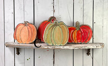 Load image into Gallery viewer, 8x10 stand or hang solid pumpkin wood cutout blocks