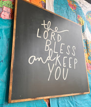 Load image into Gallery viewer, 25x25 NEW “The Lord Bless and Keep You” Hand-Painted Sign