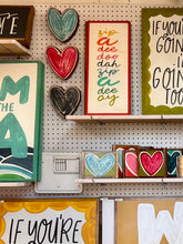 Load image into Gallery viewer, 9x10 stand or hang solid hearts wood cutout blocks