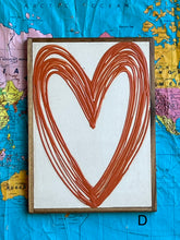 Load image into Gallery viewer, 11x15 NEW! Hand-Painted-Fall Colors-Heart Sign